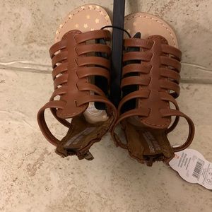 Cognac Infant girls gladiator sandals size 2
